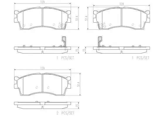 Brake Pad Set, disc brake (P30016N)