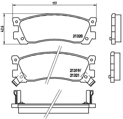 Brake Pad Set, disc brake (P 49 025)