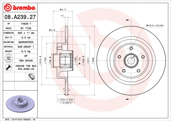 Brake Disc (08.A239.27)