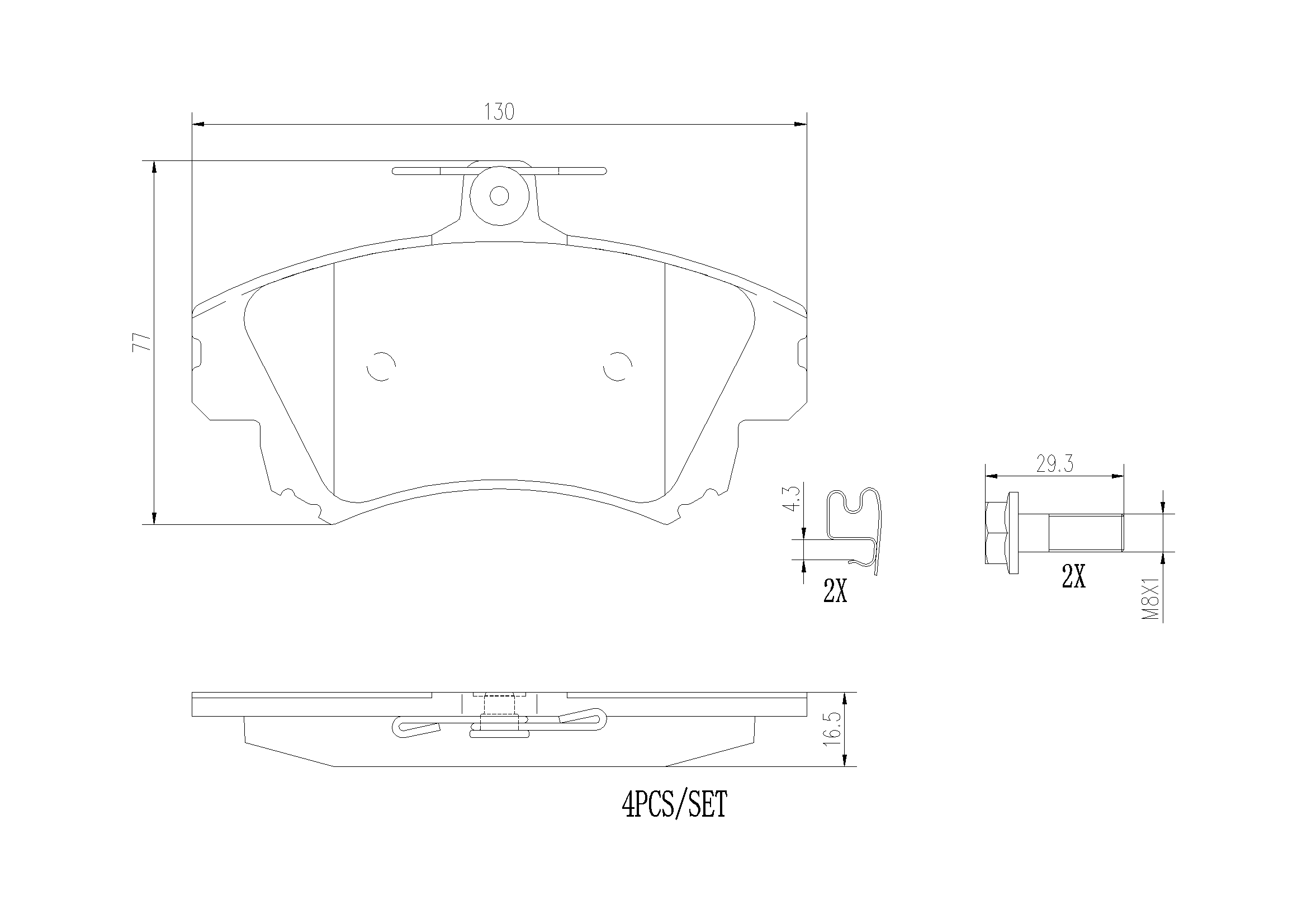 Brake Pad Set, disc brake (P54036N)