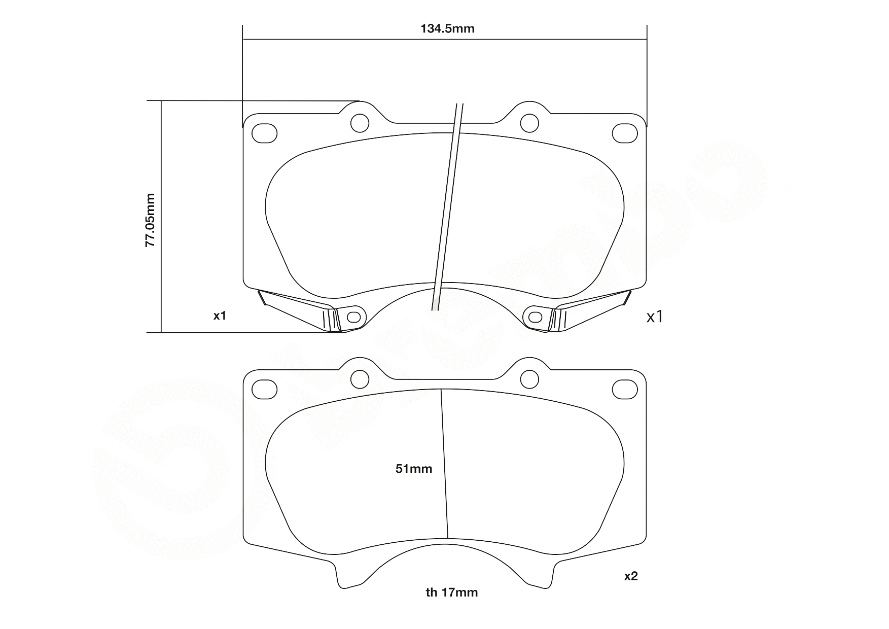 High Performance Brake Pad Set