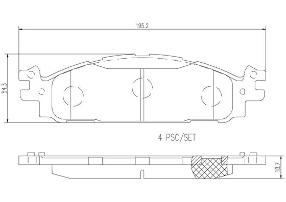 Brake Pad Set, disc brake (P24174N)