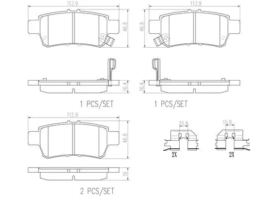 Brake Pad Set, disc brake (P28053N)