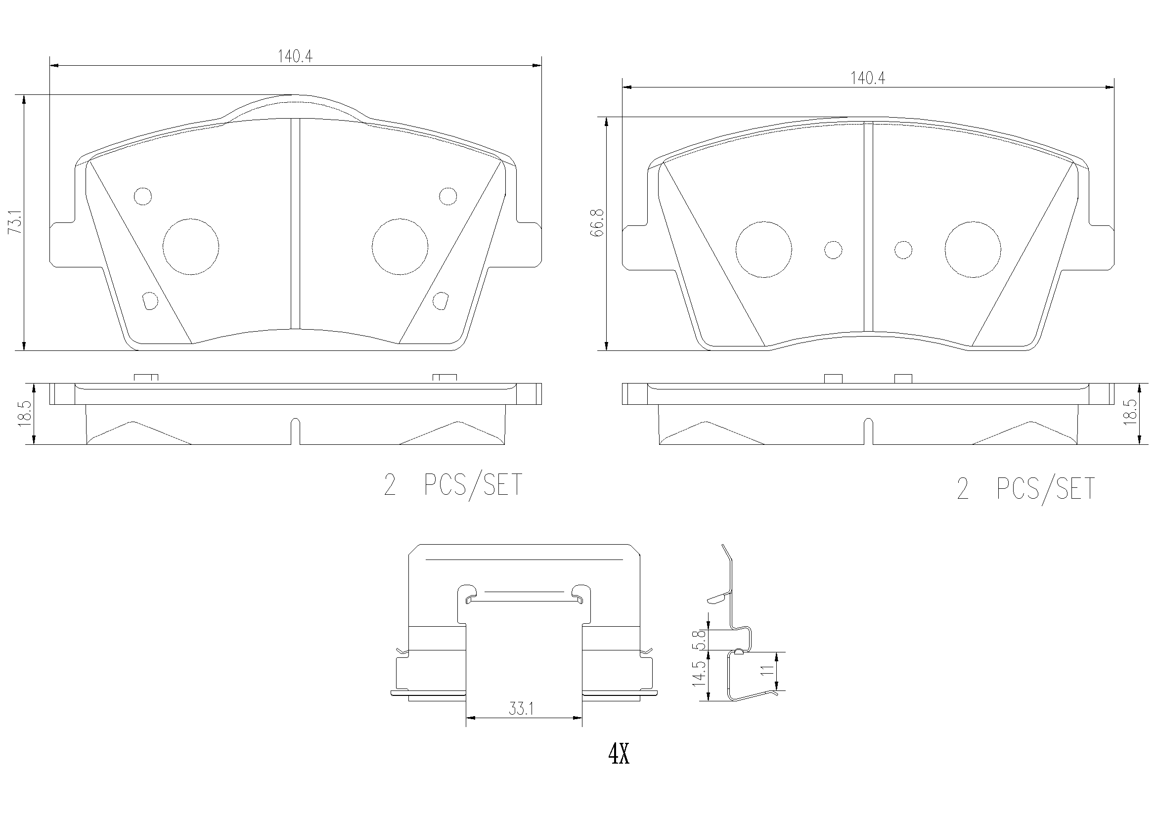 Brake Pad Set, disc brake (P86031N)