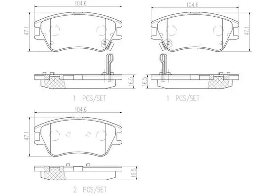 Brake Pad Set, disc brake (P30027N)