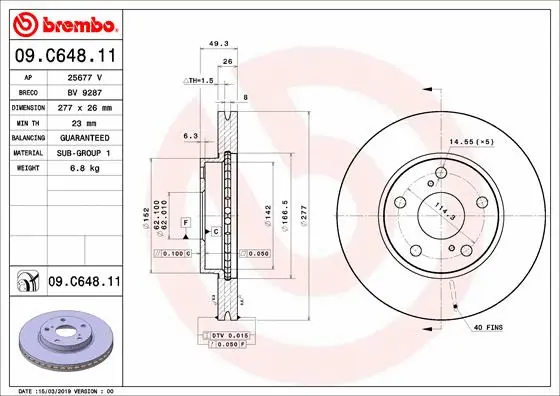 Brake Disc (09.C648.11)