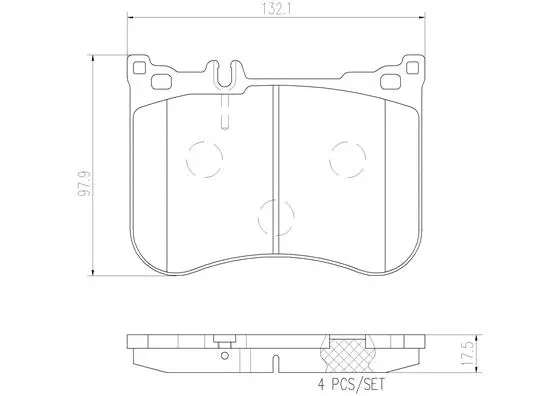 Brake Pad Set, disc brake (P50114N)