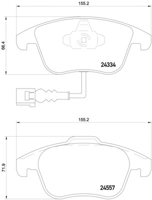 Brake Pad Set, disc brake (P 85 130)