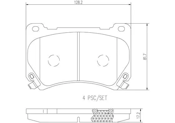 Brake Pad Set, disc brake (P30052N)