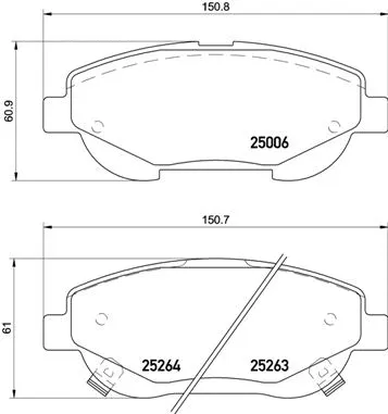 Brake Pad Set, disc brake (P 83 148)
