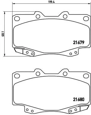 Brake Pad Set, disc brake (P 83 069)