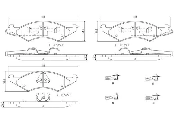 Brake Pad Set, disc brake (P24093N)