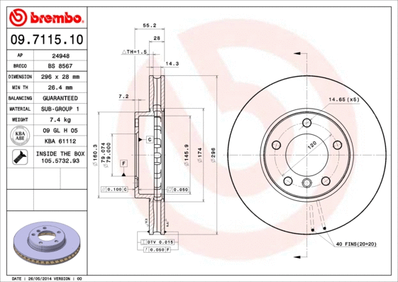 Brake Disc (09.7115.10)
