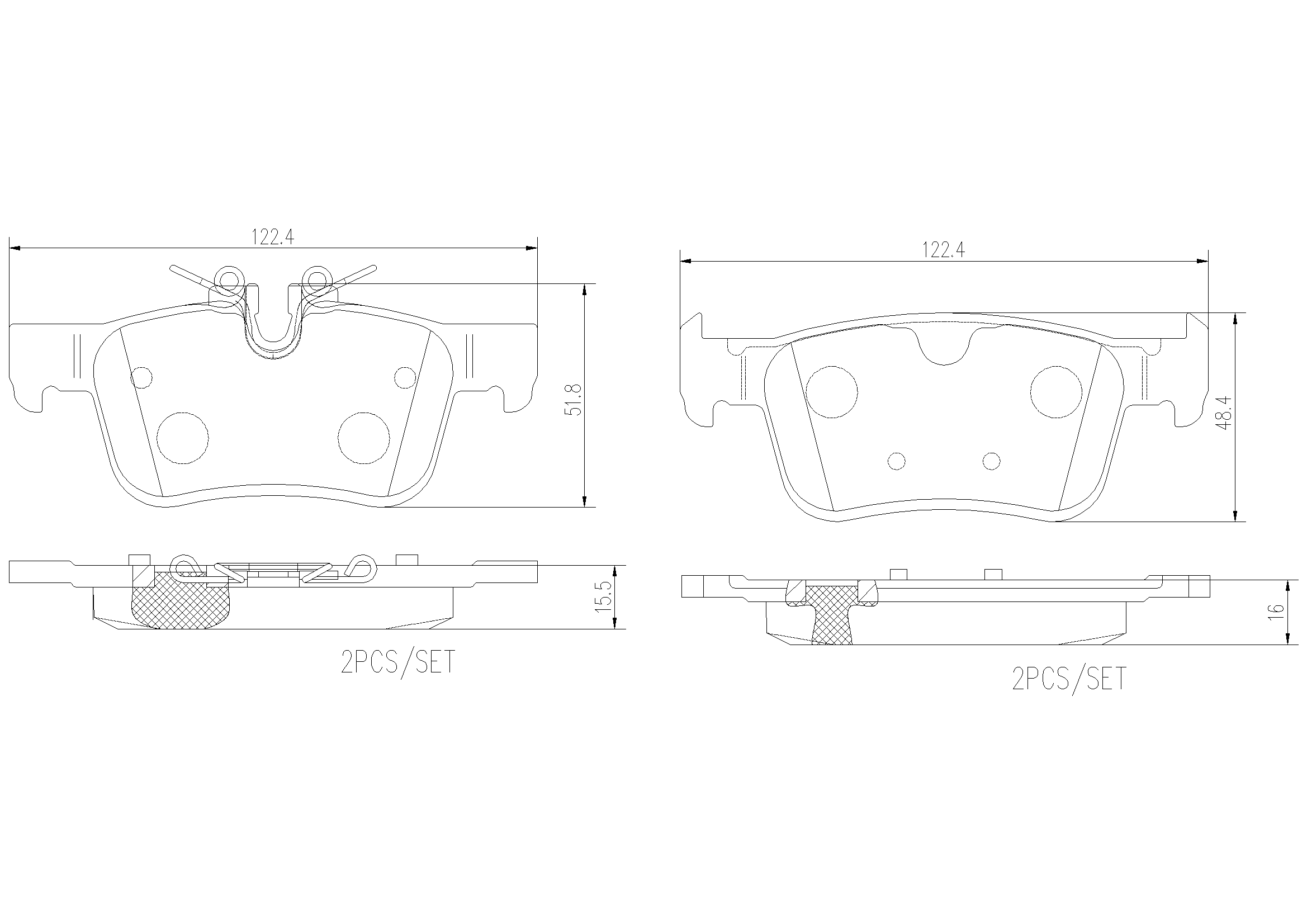Brake Pad Set, disc brake (P86030N)