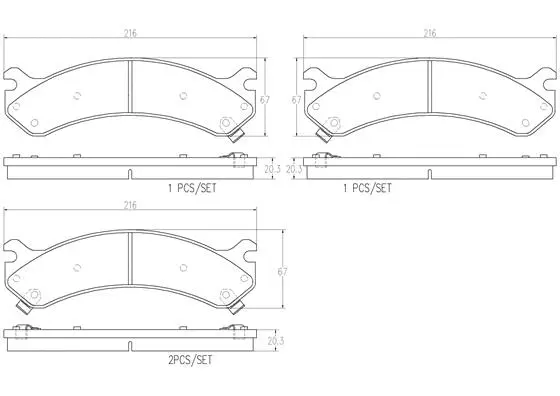 Brake Pad Set, disc brake (P06013N)