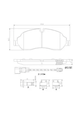 Brake Pad Set, disc brake (P24171N)