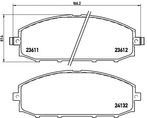 Brake Pad Set, disc brake (P 56 041)