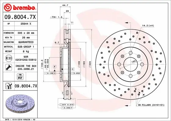 Brake Disc (09.8004.7X)