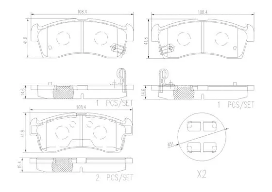 Brake Pad Set, disc brake (P 56 127)