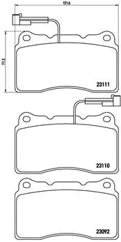 Brake Pad Set, disc brake (P 23 078)