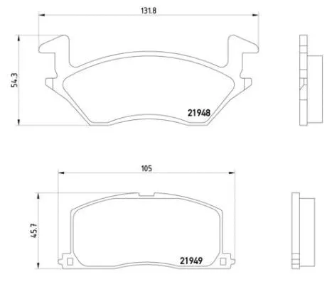 Brake Pad Set, disc brake (P 83 022)