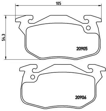 Brake Pad Set, disc brake (P 61 097)