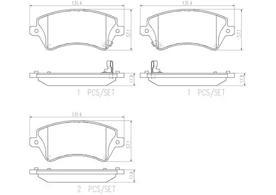 Brake Pad Set, disc brake (P83064N)