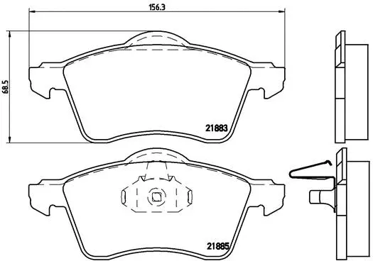 Brake Pad Set, disc brake (P85047N)