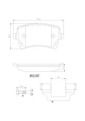 Brake Pad Set, disc brake (P85143N)