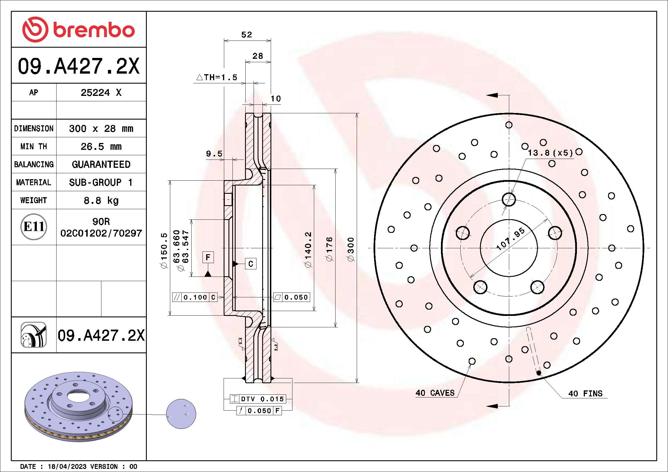 Brake Disc (09.A427.2X)