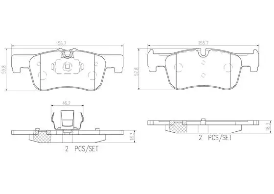 Brake Pad Set, disc brake (P06078N)