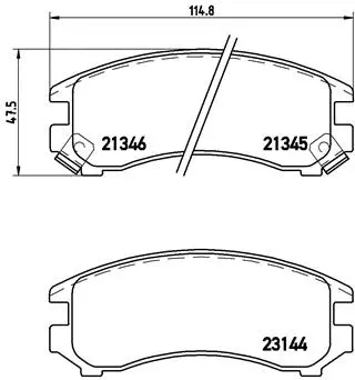 Brake Pad Set, disc brake (P 56 018)