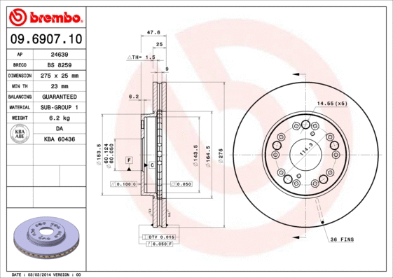 Brake Disc (09.6907.10)