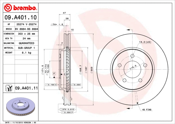 Brake Disc (09.A401.11)