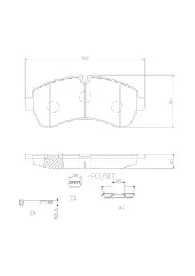 Brake Pad Set, disc brake (P50059N)