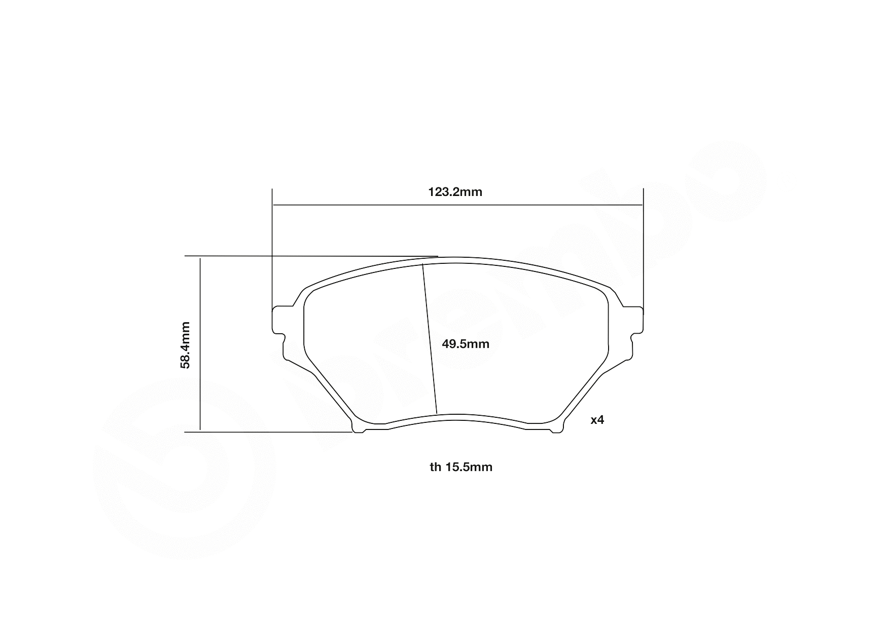 High Performance Brake Pad Set