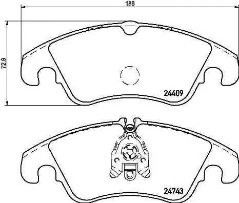 Brake Pad Set, disc brake (P 24 161)