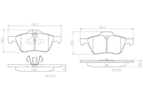 Brake Pad Set, disc brake (P06030N)