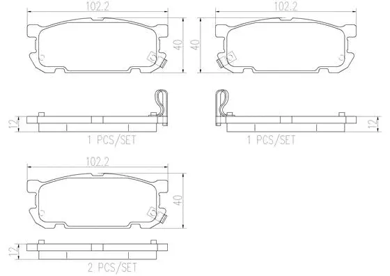 Brake Pad Set, disc brake (P49030N)