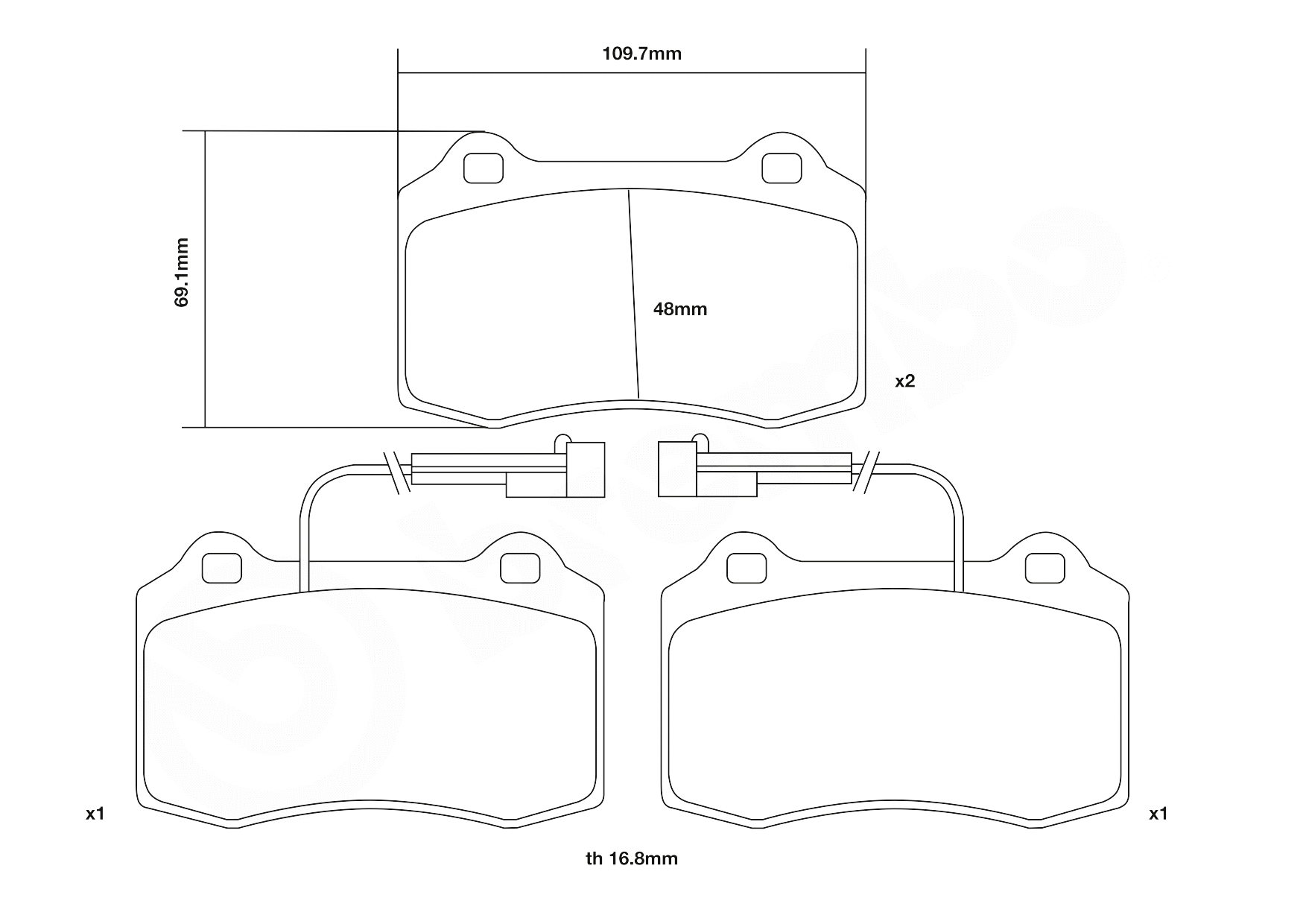 High Performance Brake Pad Set