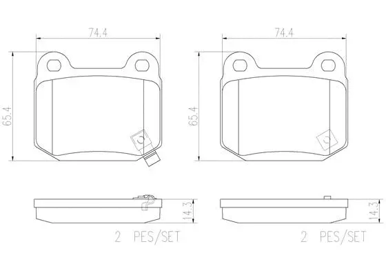 Brake Pad Set, disc brake (P56048N)
