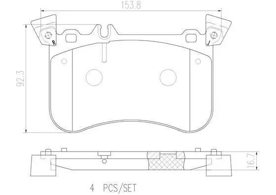 Brake Pad Set, disc brake (P50121N)
