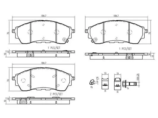 Brake Pad Set, disc brake (P 24 207)