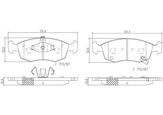 Brake Pad Set, disc brake (P23168N)