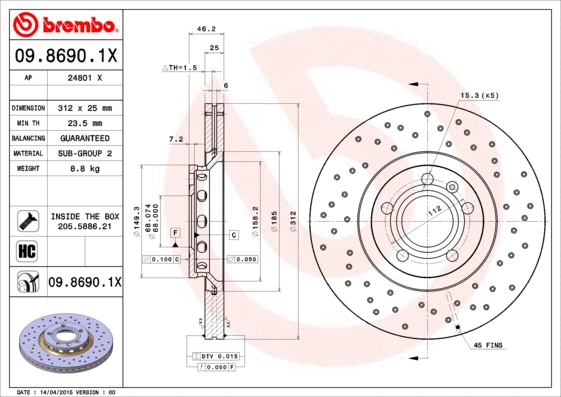 Brake Disc (09.8690.1X)