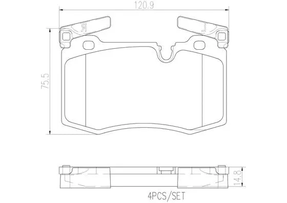 Brake Pad Set, disc brake (P06068N)