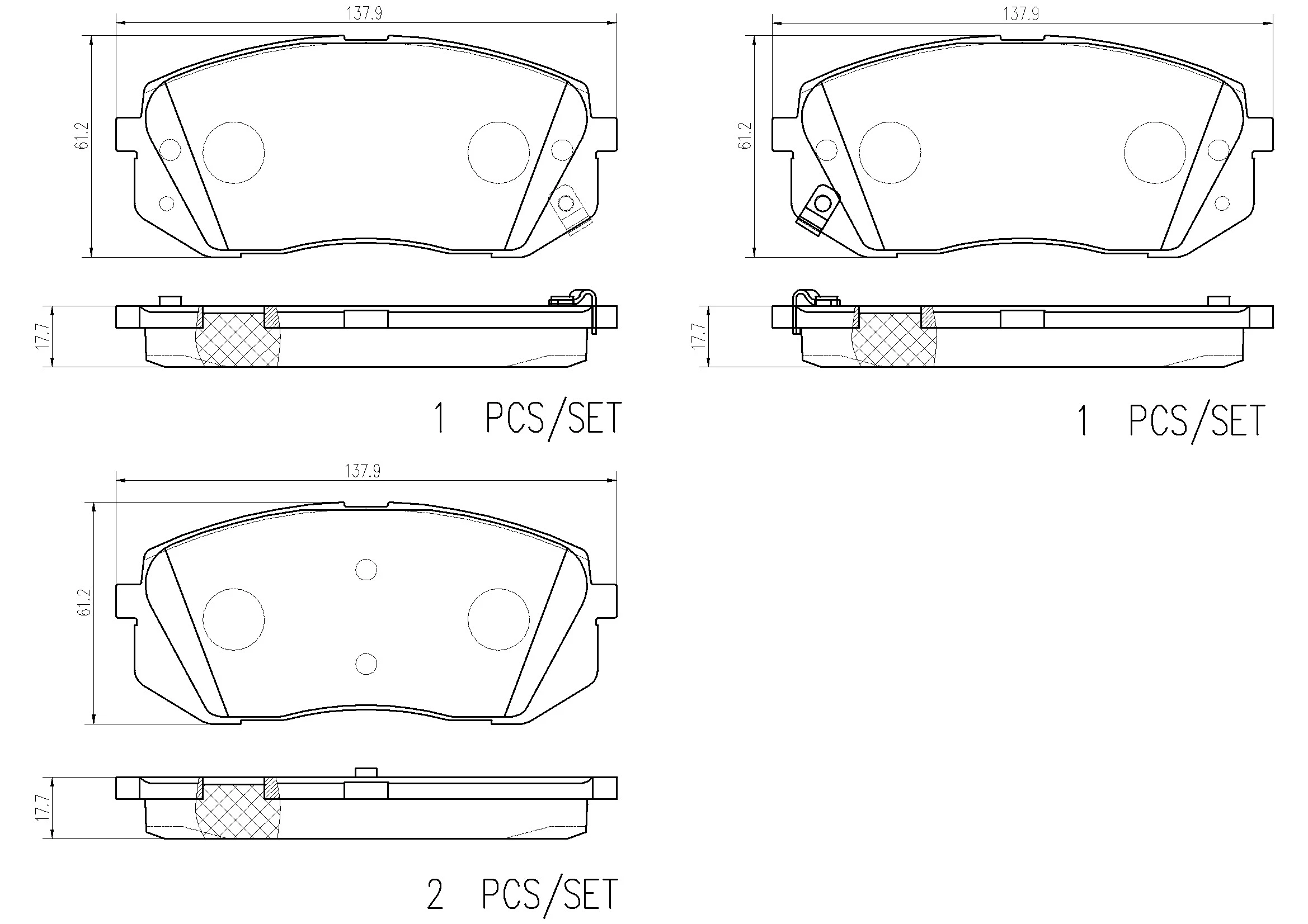 Brake Pad Set, disc brake (P30093N)