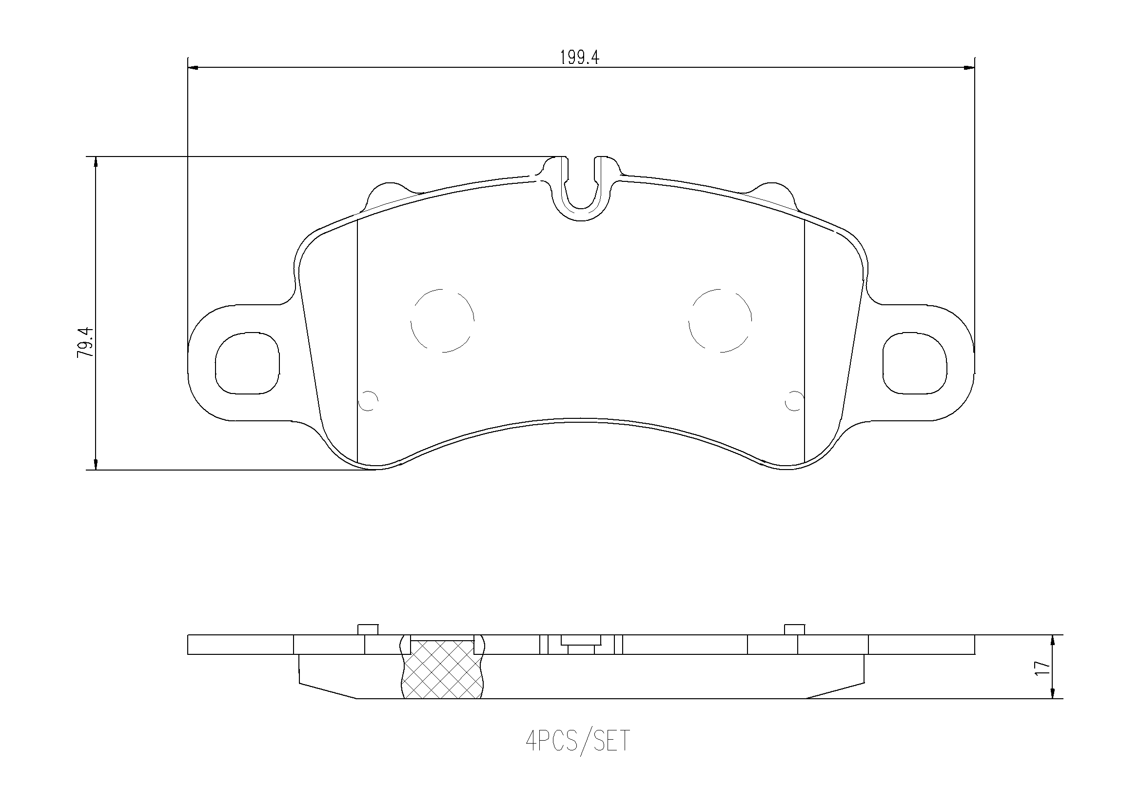 Brake Pad Set, disc brake (P65041N)