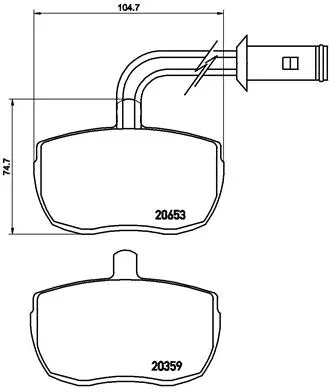 Brake Pad Set, disc brake (P A6 010)