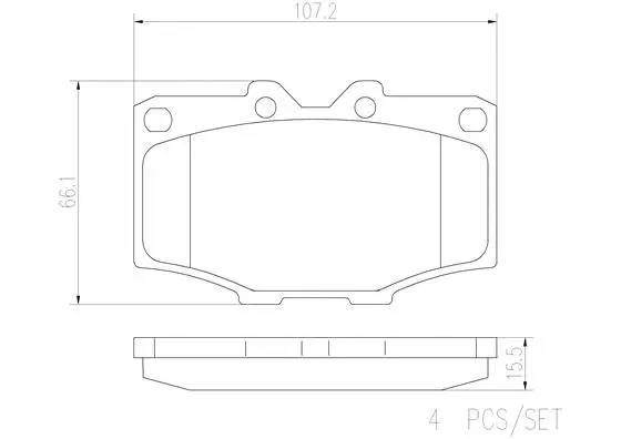 Brake Pad Set, disc brake (P83006N)